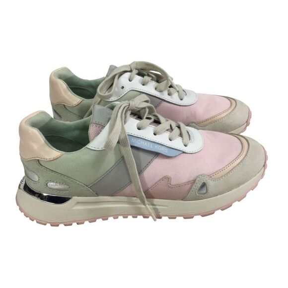 Michael Kors Womens Monroe Trainer Bae Canvas Suede Sneaker Shoes Multi Size 6.5 - Picture 1 of 15